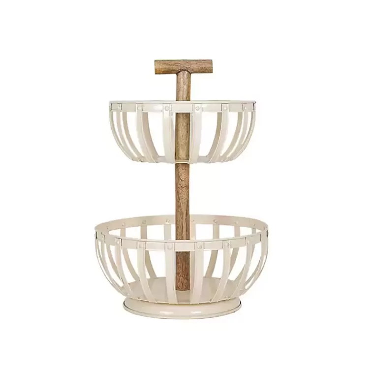 Metal 2-Tier Kitchen Basket>Kirklands Home Discount