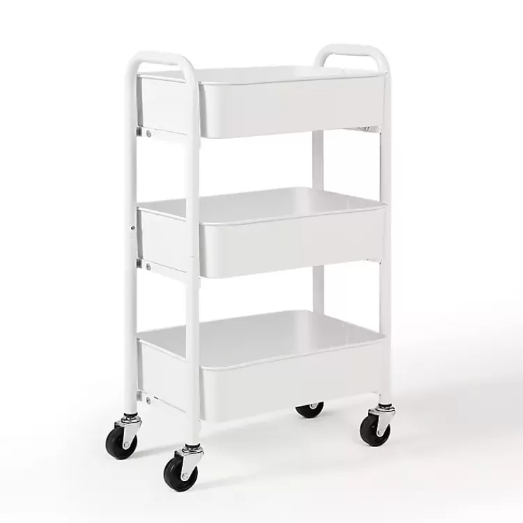 white_metal_tier_organizer_storage_cart_3.webp Metal 3-Tier Organizer Storage Cart>Kirklands Home Fashion
