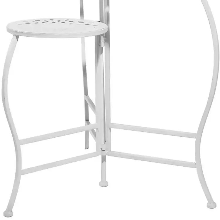 white_metal_tier_plant_stand_2.webp Metal 3-Tier Plant Stand>Kirklands Home Store