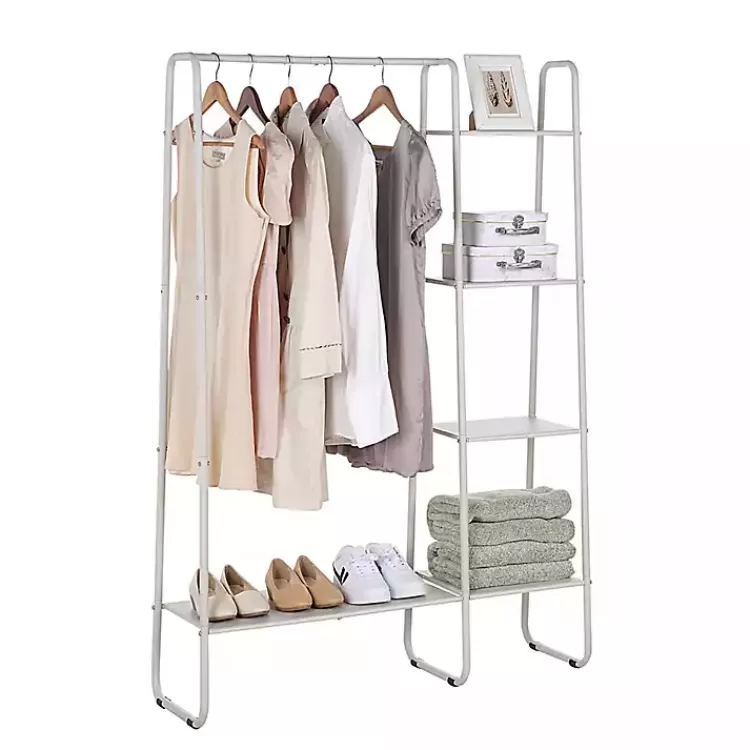 Metal 4-Tier Shelf Clothing Rack>Kirklands Home Discount