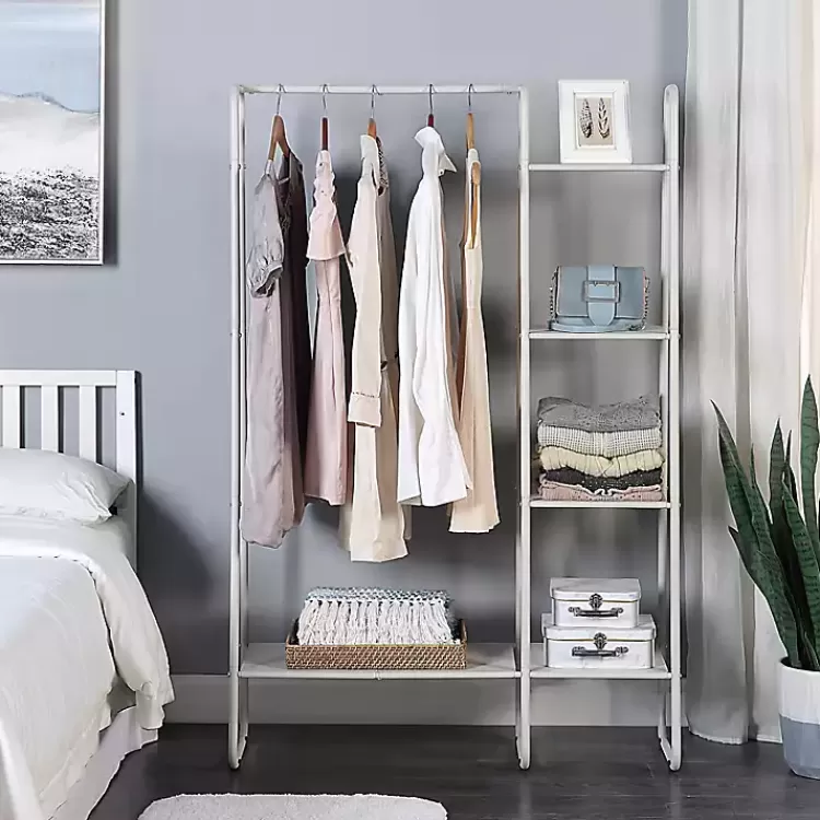 Metal 4-Tier Shelf Clothing Rack>Kirklands Home Discount