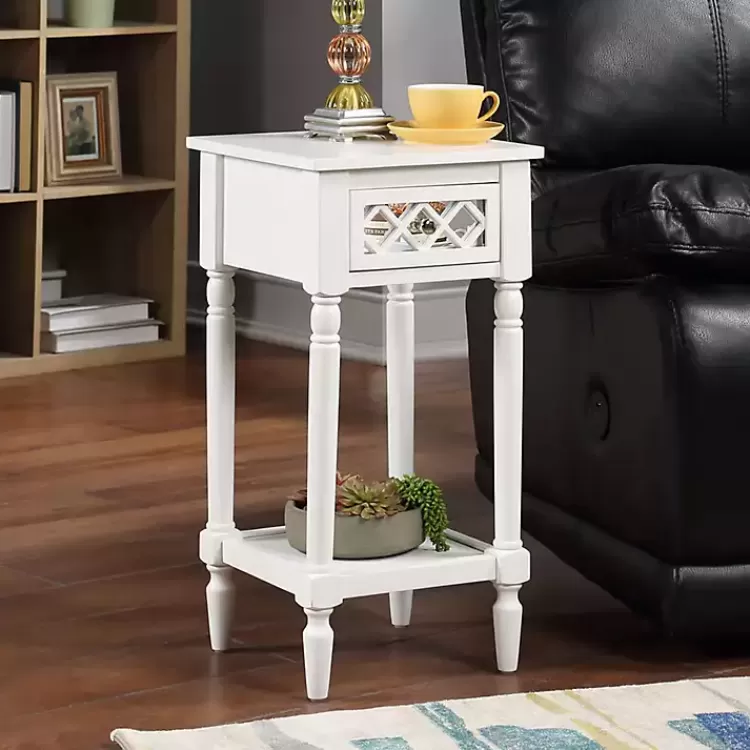 Mirrored Drawer Square Accent Table>Kirklands Home Online