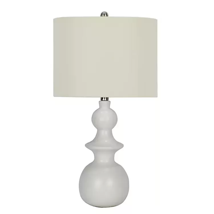 White Modern Spindle Table Lamp>Kirklands Home Store