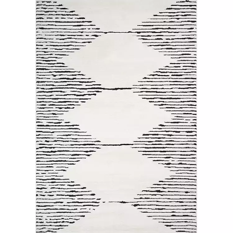 White Moroccan Area Rug, 7x9>Kirklands Home Shop