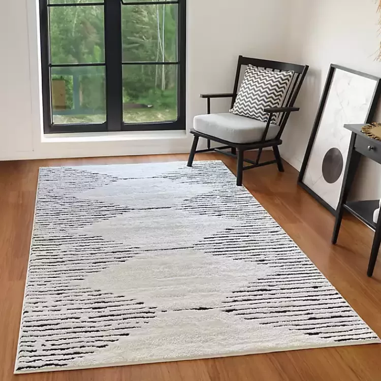 White Moroccan Area Rug, 7x9>Kirklands Home Shop