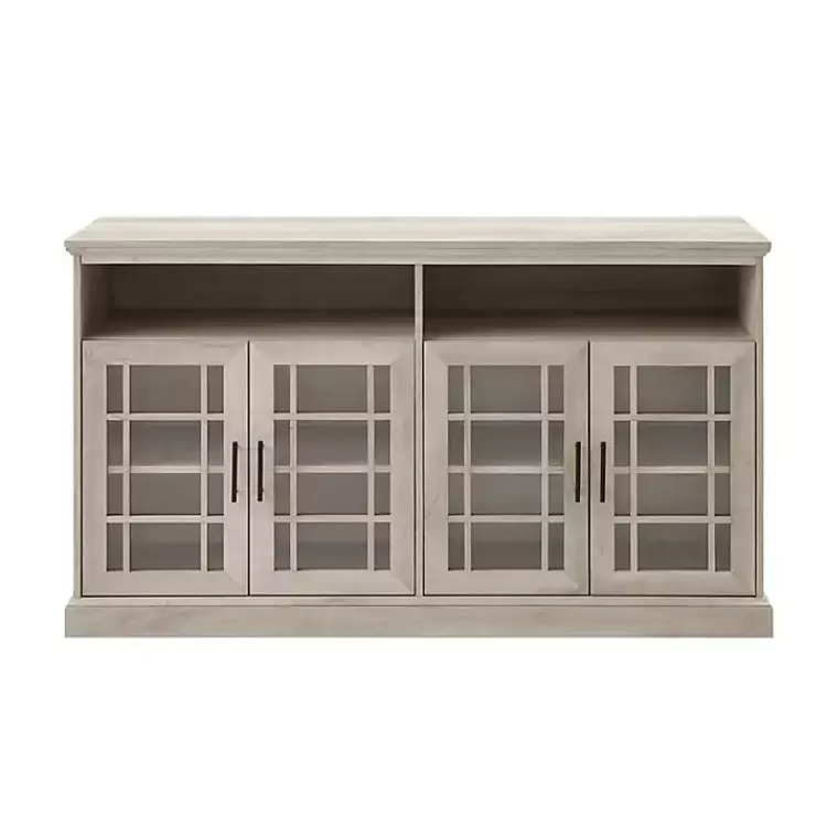 White Oak Glass Door TV Stand, 58 in.>Kirklands Home Outlet