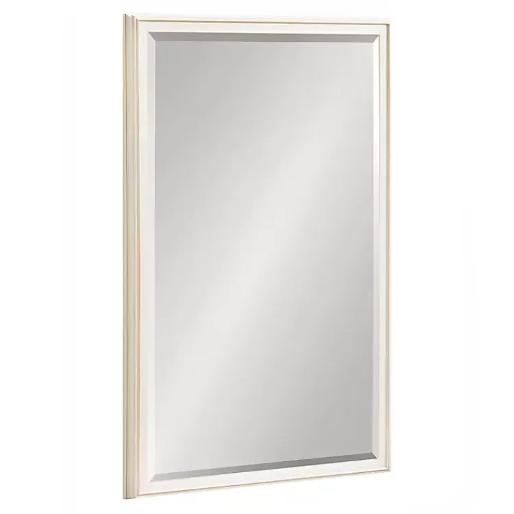 White Oakhurst Rectangle Wall Mirror, 30 in.>Kirklands Home Shop