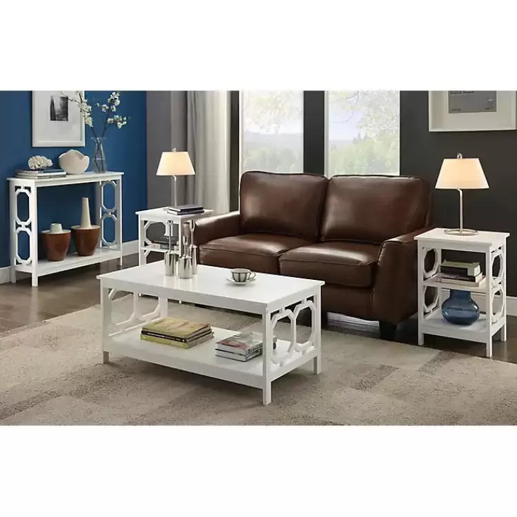 white_octagon_shelf_accent_table_3.webp Octagon 2-Shelf Accent Table>Kirklands Home Best Sale