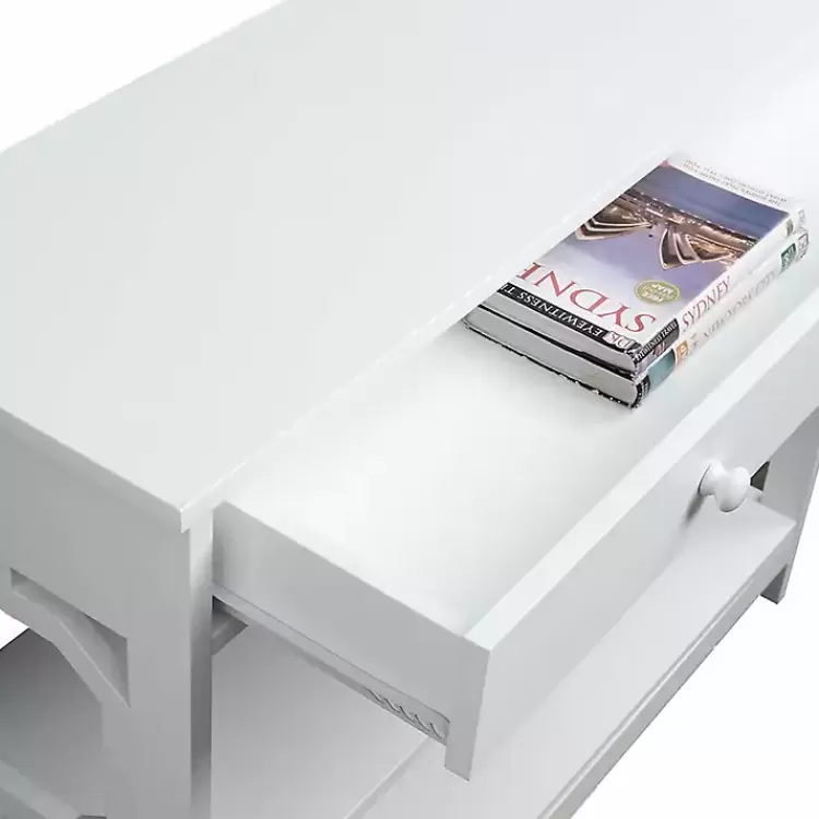 white_octagon_shelf_console_table_5.webp Octagon 2-Shelf Console Table>Kirklands Home Shop