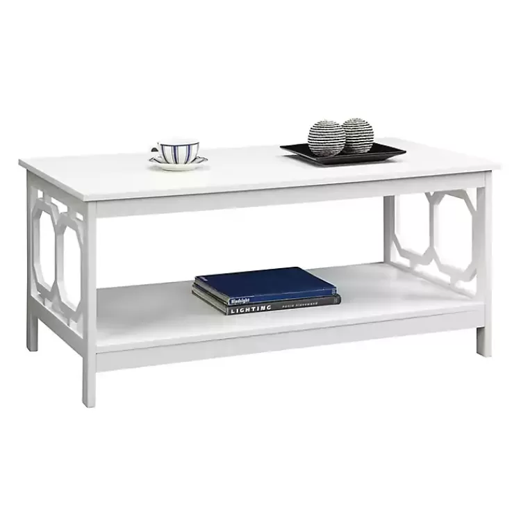 white_octagon_single_shelf_coffee_table_2.webp Octagon Single Shelf Coffee Table>Kirklands Home Sale