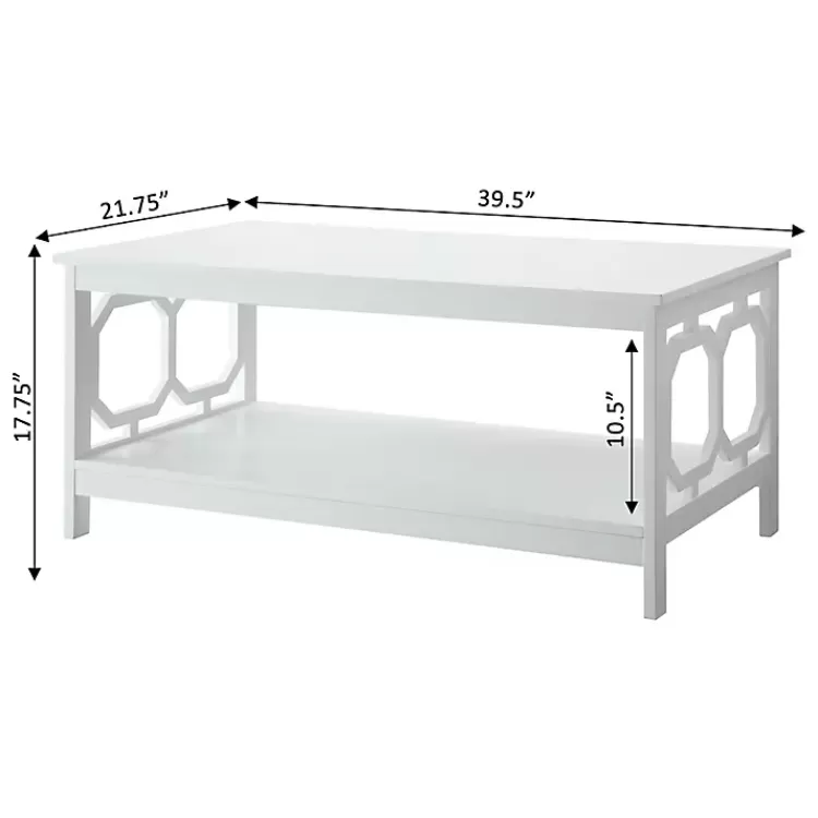 white_octagon_single_shelf_coffee_table_3.webp Octagon Single Shelf Coffee Table>Kirklands Home Sale