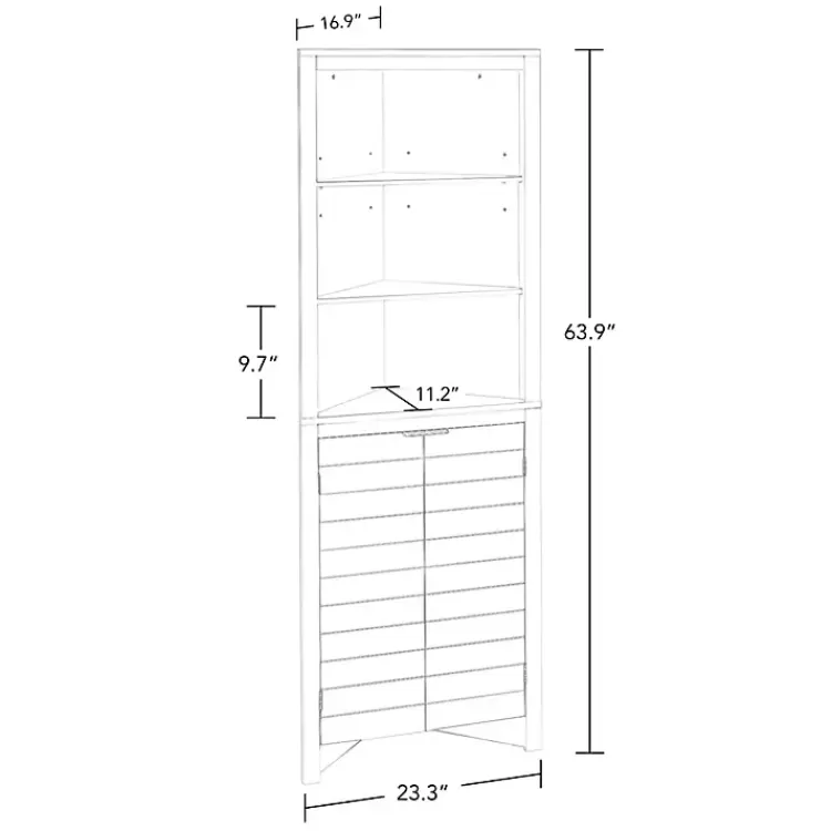 white_open_shelf_corner_cabinet_7.webp Open Shelf Corner Cabinet>Kirklands Home Shop