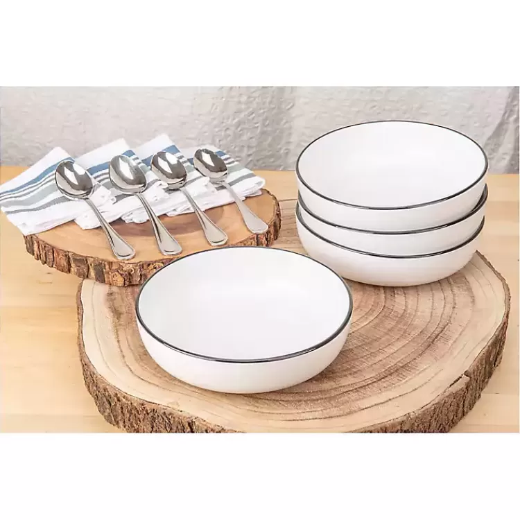white_porcelain_black_trim_pc_dinnerware_set_6.webp Porcelain Black Trim 16-pc. Dinnerware Set>Kirklands Home Best