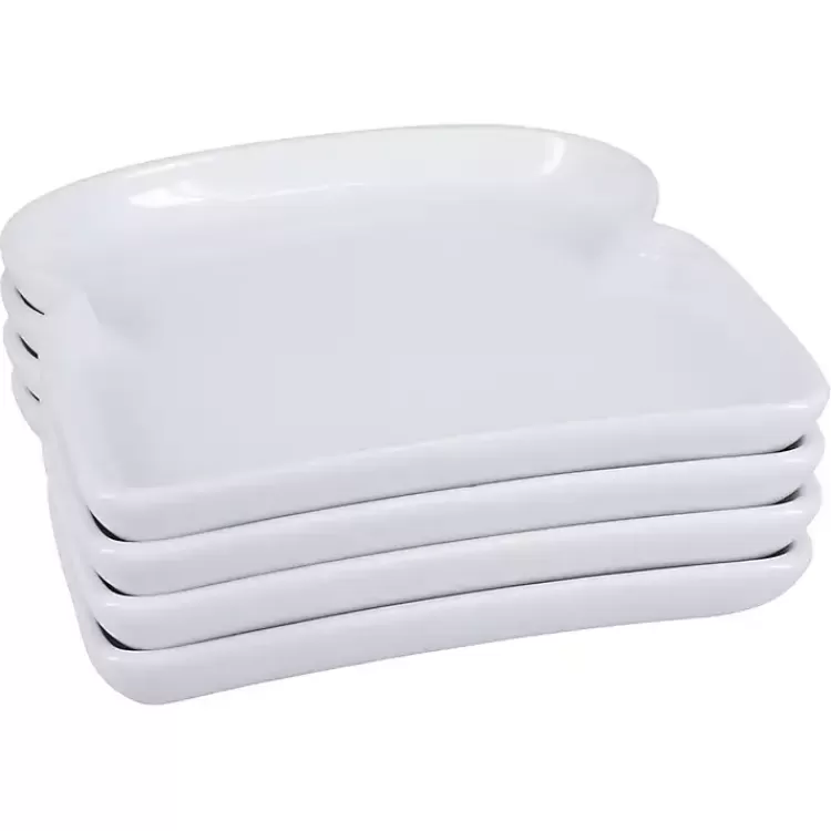 Porcelain Toast Plates, Set of 4>Kirklands Home Outlet