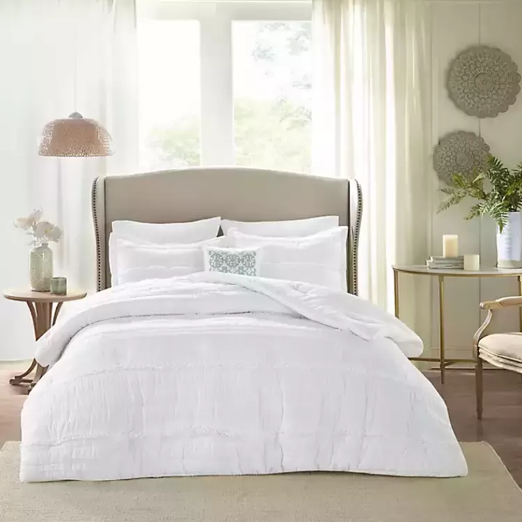 White Quilted California King 5-pc. Comforter Set>Kirklands Home Clearance