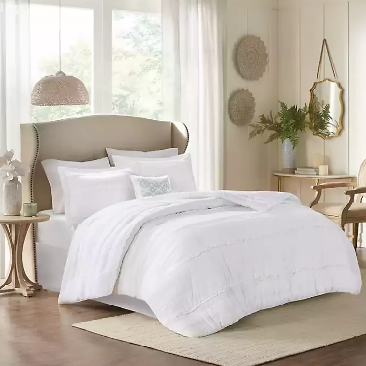 White Quilted King 5-pc. Comforter Set>Kirklands Home Online
