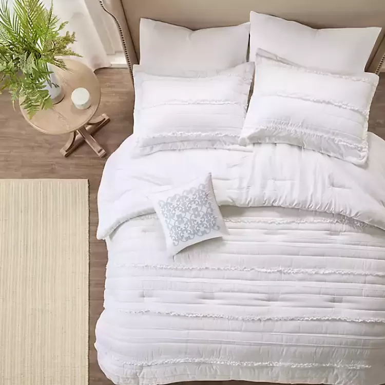 white_quilted_king_pc_comforter_set_2.webp White Quilted King 5-pc. Comforter Set>Kirklands Home Online