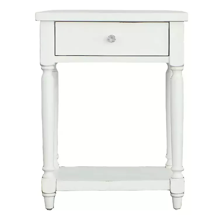 white_rectangle_accent_table_with_charging_station_3.webp Rectangle Accent Table with Charging Station>Kirklands Home Cheap