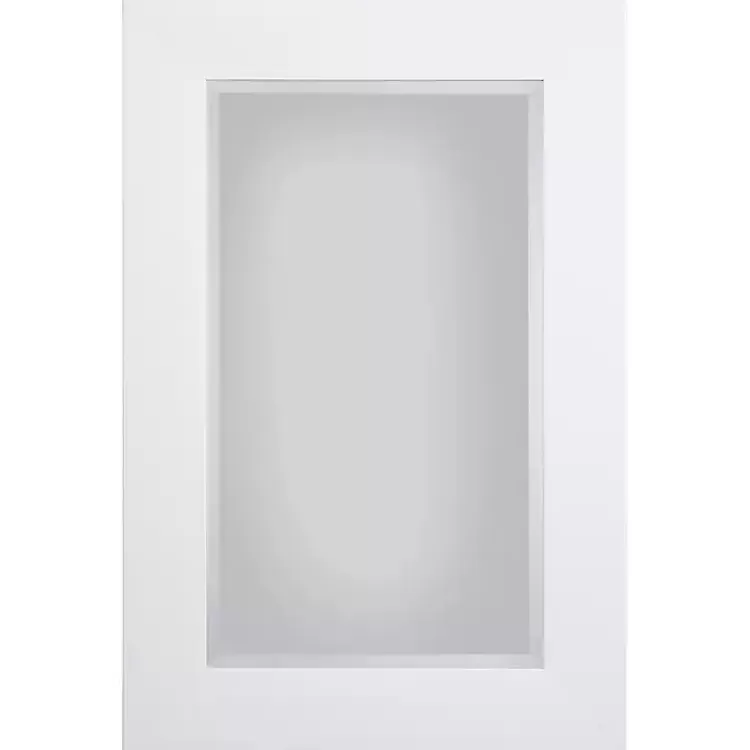 White Rectangular Beveled Wall Mirror>Kirklands Home Fashion