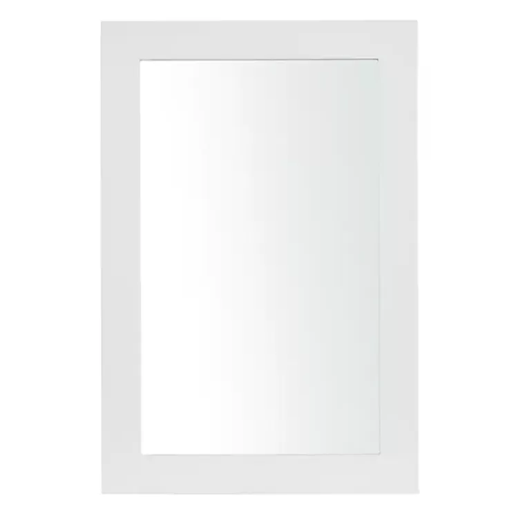 White Rectangular Wood Wall Mirror>Kirklands Home Store