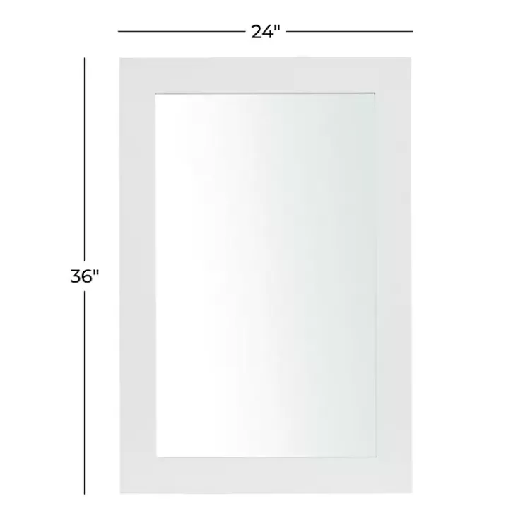 white_rectangular_wood_wall_mirror_5.webp White Rectangular Wood Wall Mirror>Kirklands Home Store