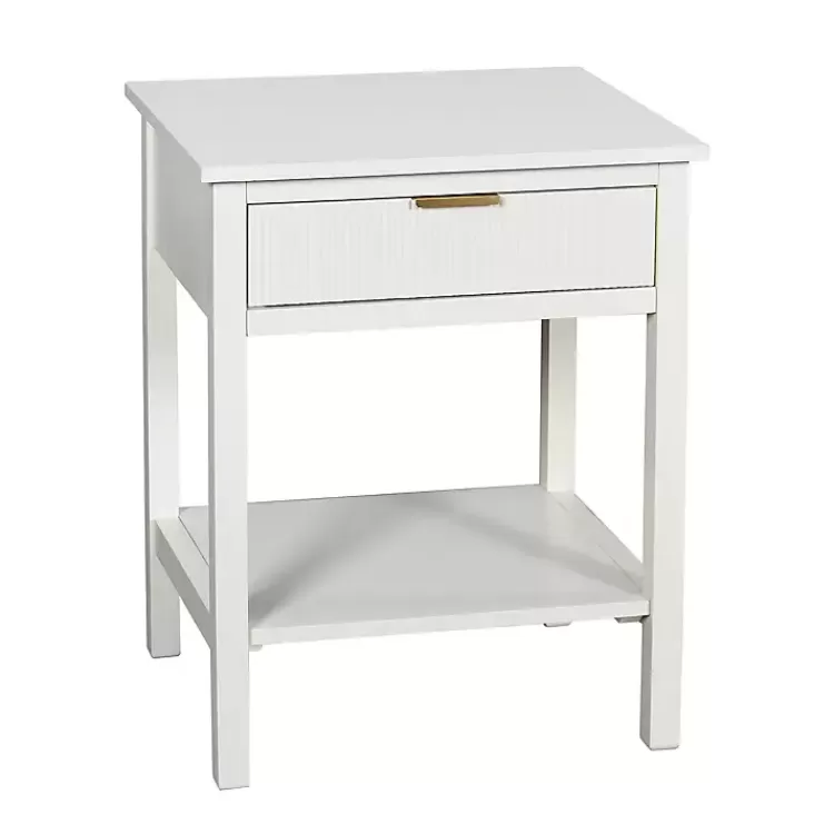 Ribbed Wood Colleen Accent Table>Kirklands Home Sale