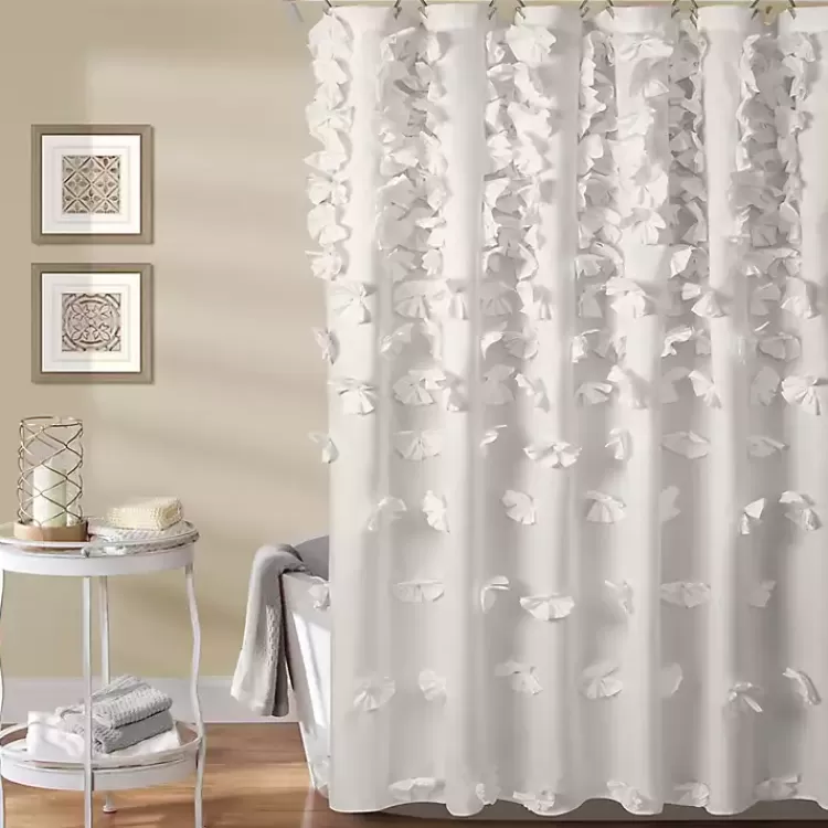 Riley Cascading Bows Shower Curtain>Kirklands Home Sale
