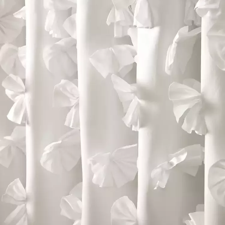 Riley Cascading Bows Shower Curtain>Kirklands Home Sale