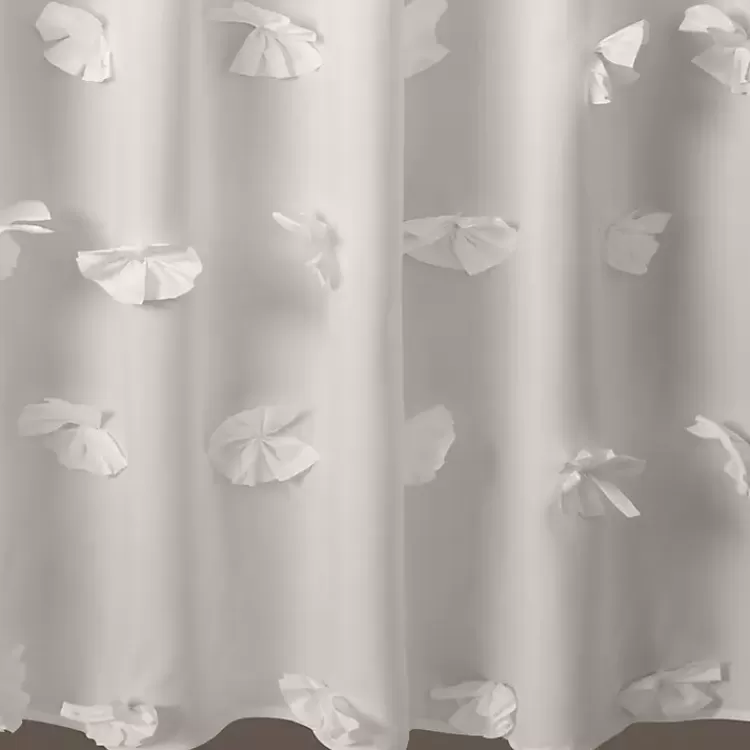 white_riley_cascading_bows_shower_curtain_3.webp Riley Cascading Bows Shower Curtain>Kirklands Home Sale