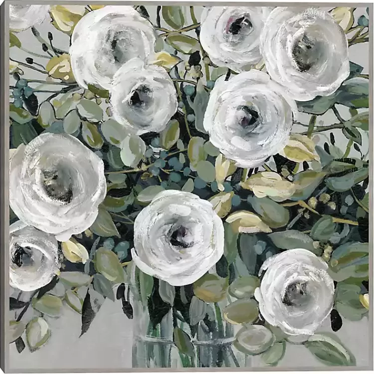 White Rose Parade Framed Canvas Art Print>Kirklands Home Best