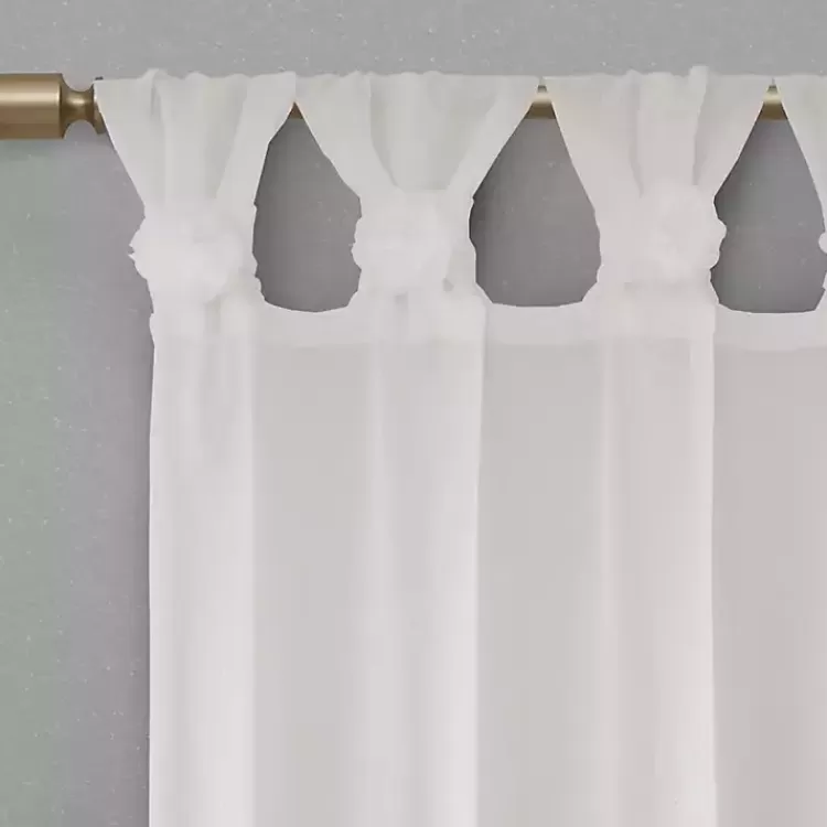 white_rosette_tab_top_curtain_panel__in_3-2.webp Rosette Tab Top Curtain Panel, 63 in.>Kirklands Home Hot