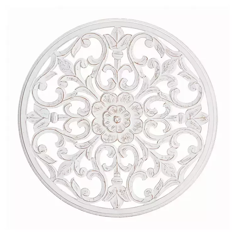 Round Medallion Wood Plaque>Kirklands Home Fashion