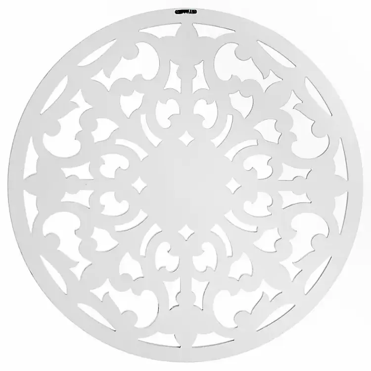 white_round_medallion_wood_plaque_7.webp Round Medallion Wood Plaque>Kirklands Home Fashion