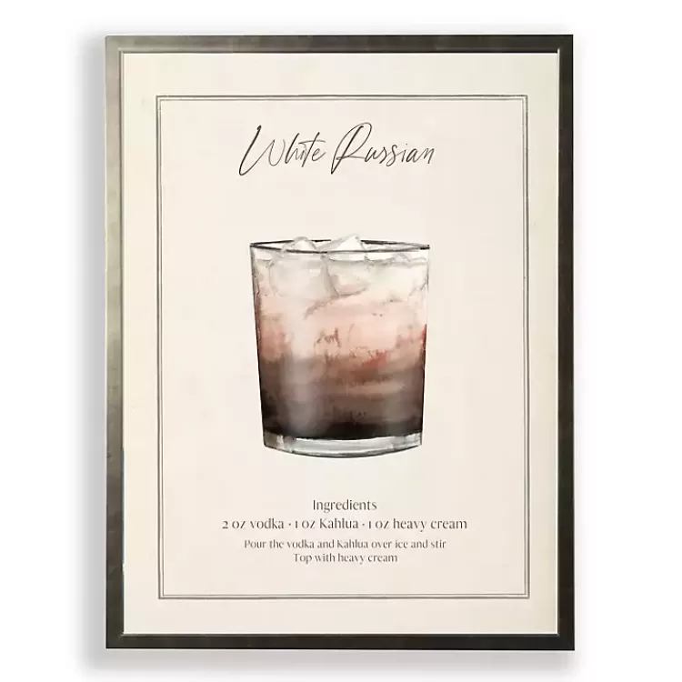 White Russian Framed Art Print>Kirklands Home New