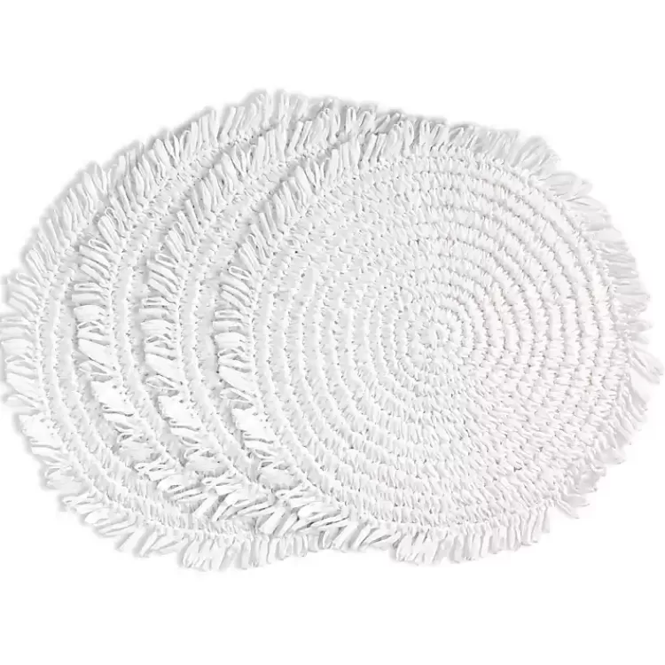 white_rustic_raffia_placemats_set_of__2.webp Rustic Raffia Placemats, Set of 4>Kirklands Home New