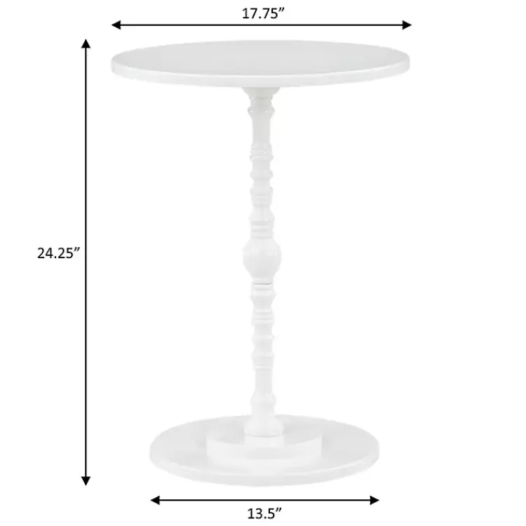white_santel_spindle_accent_table_4.webp Santel Spindle Accent Table>Kirklands Home Hot