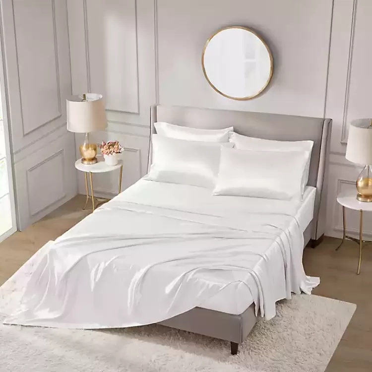 white_satin_pc_queen_sheet_set_2.webp Satin 6-pc. Queen Sheet Set>Kirklands Home Sale