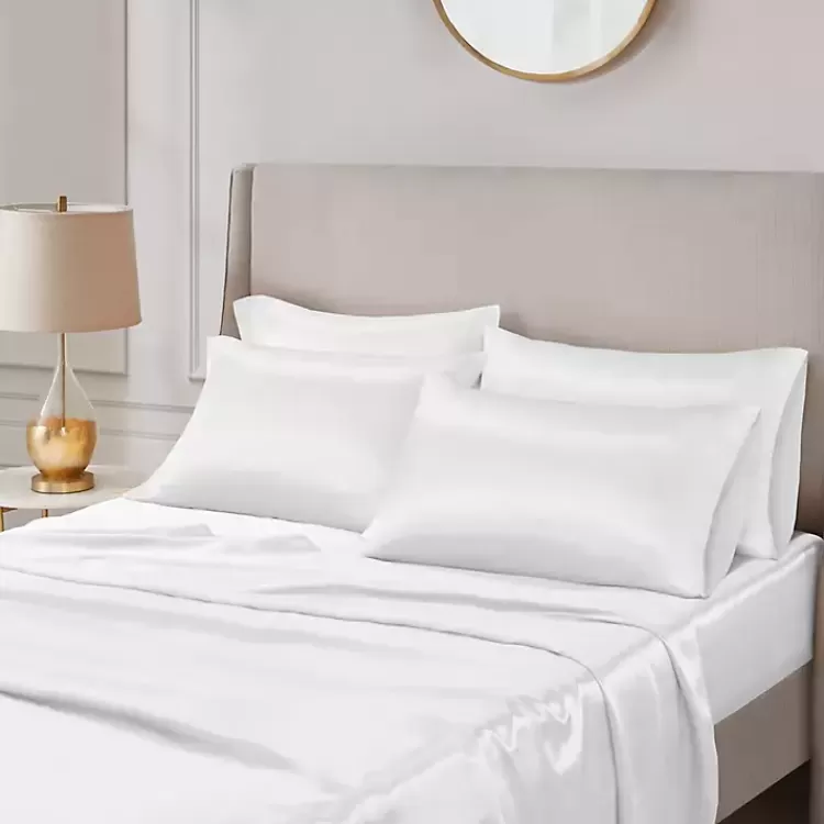 white_satin_pc_queen_sheet_set_3.webp Satin 6-pc. Queen Sheet Set>Kirklands Home Sale