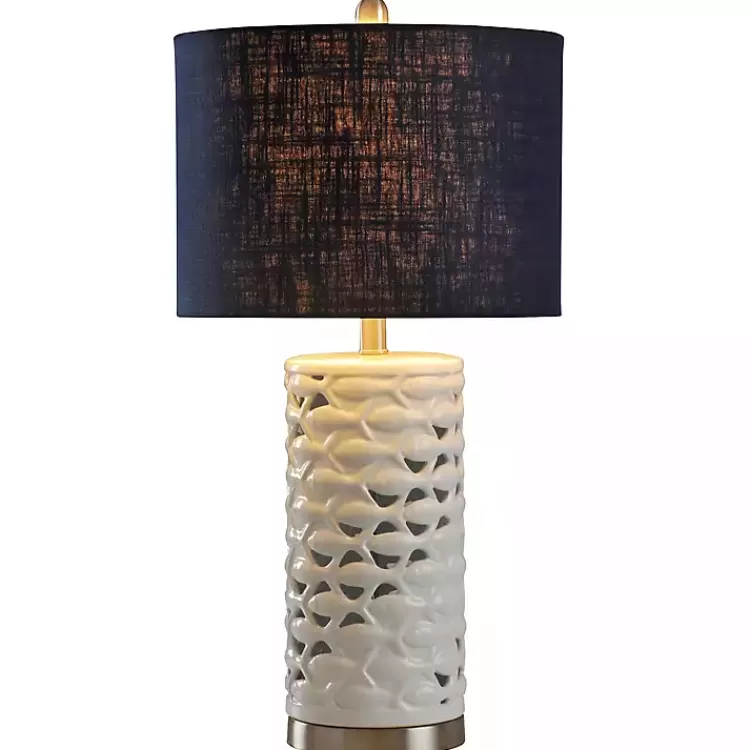 White School of Fish Open Work Table Lamp>Kirklands Home Clearance