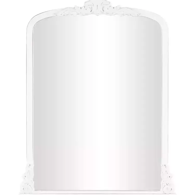 White Scroll Arched Rectangle Wall Mirror>Kirklands Home Cheap