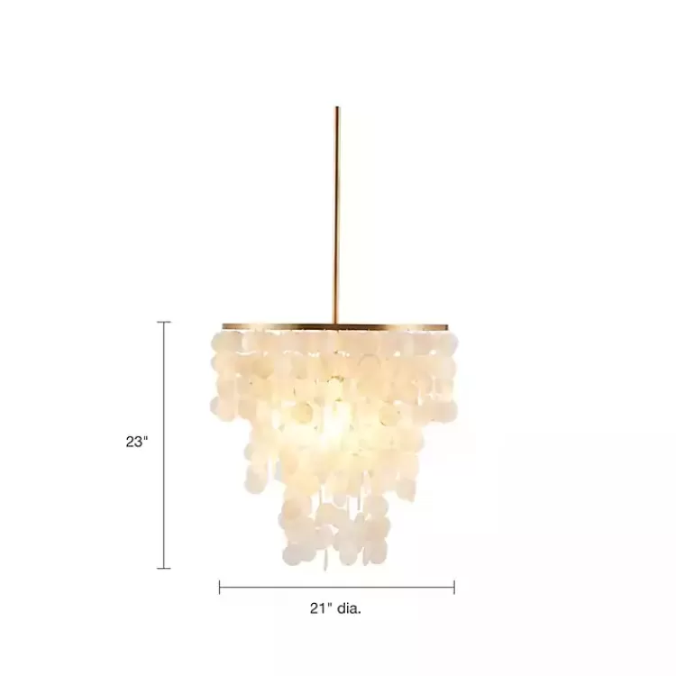 white_shell_and_gold_metal_layered_chandelier_6.webp Shell and Gold Metal Layered Chandelier>Kirklands Home Cheap