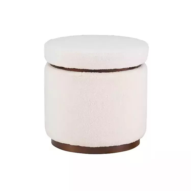 Sherpa Upholstered Storage Ottoman>Kirklands Home Store