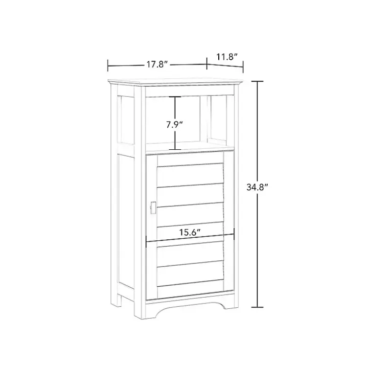 white_shutter_single_door_storage_cabinet_2.webp Shutter Single Door Storage Cabinet>Kirklands Home Cheap