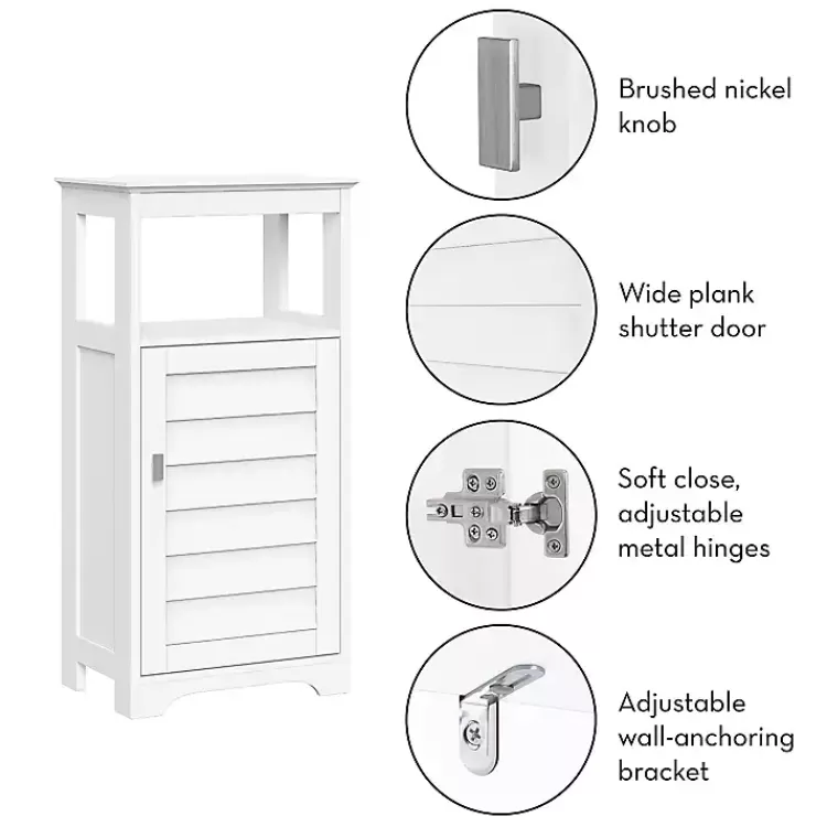 white_shutter_single_door_storage_cabinet_3.webp Shutter Single Door Storage Cabinet>Kirklands Home Cheap
