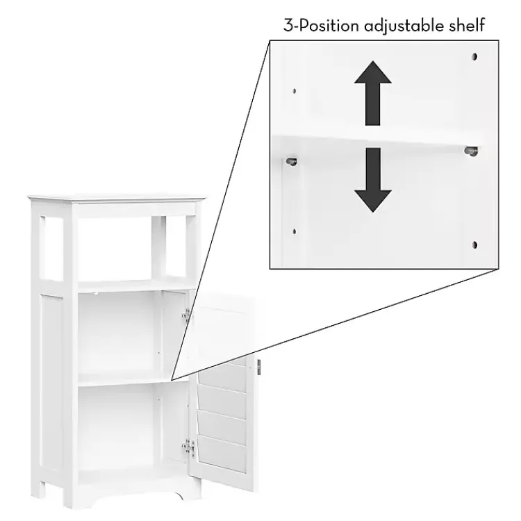 white_shutter_single_door_storage_cabinet_4.webp Shutter Single Door Storage Cabinet>Kirklands Home Cheap