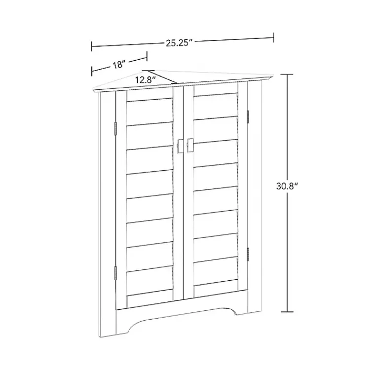 white_shutter_two_door_corner_storage_cabinet_2.webp Shutter Two Door Corner Storage Cabinet>Kirklands Home Shop