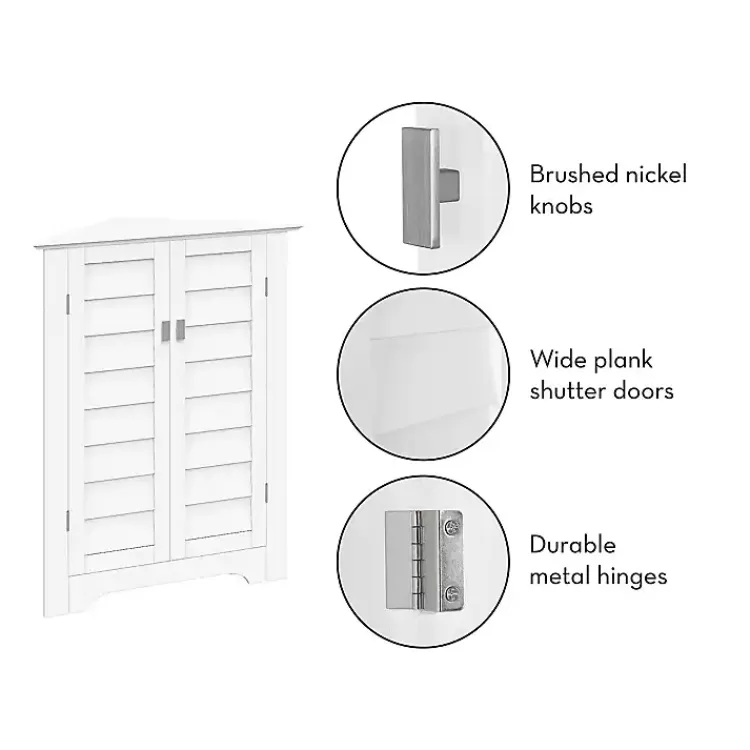 white_shutter_two_door_corner_storage_cabinet_3.webp Shutter Two Door Corner Storage Cabinet>Kirklands Home Shop