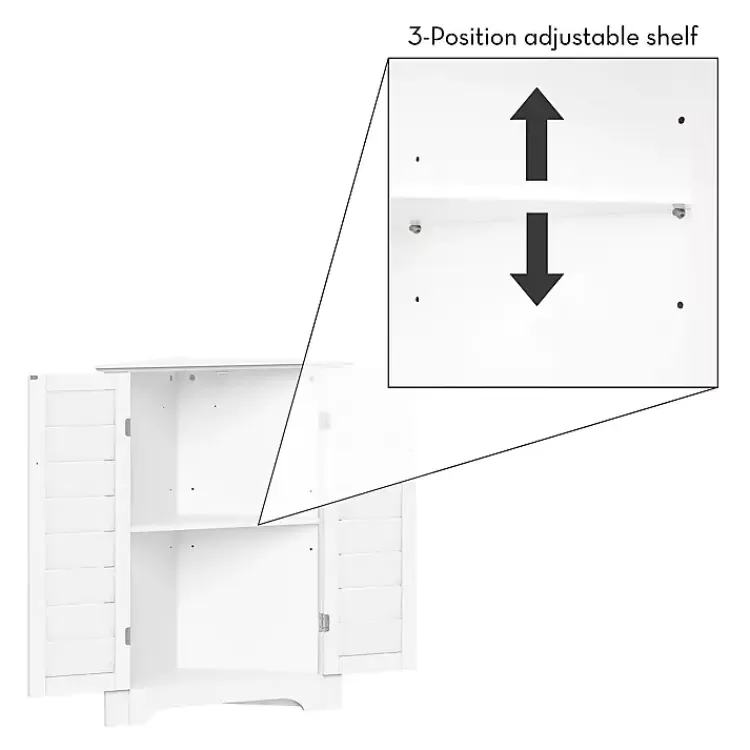 white_shutter_two_door_corner_storage_cabinet_4.webp Shutter Two Door Corner Storage Cabinet>Kirklands Home Shop