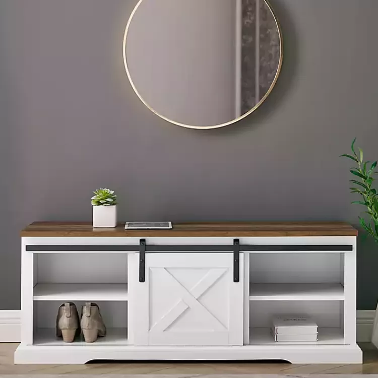Sliding Barn Door Bench>Kirklands Home Outlet