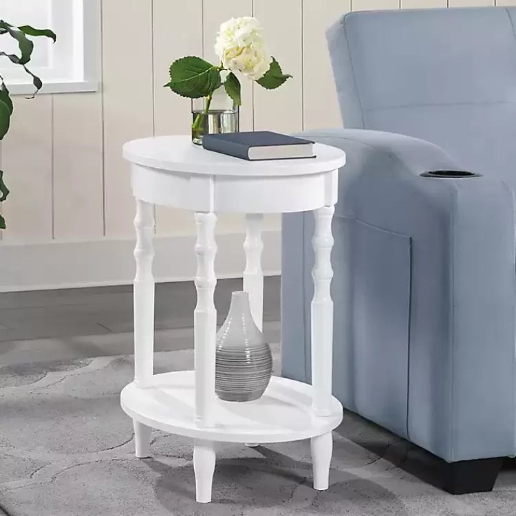 Spindle Legs Oval Accent Table>Kirklands Home Store